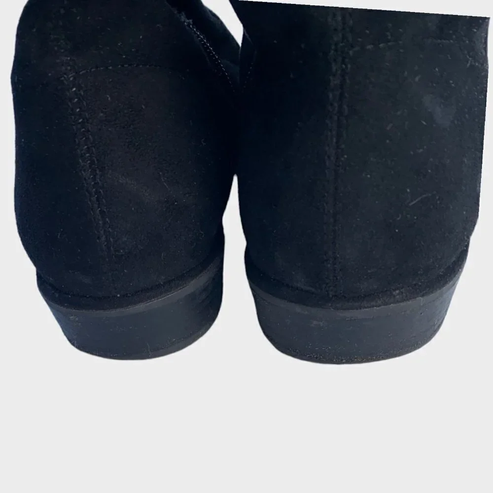 Marc Fisher Suede Over the Knee Boots Black Size 9W